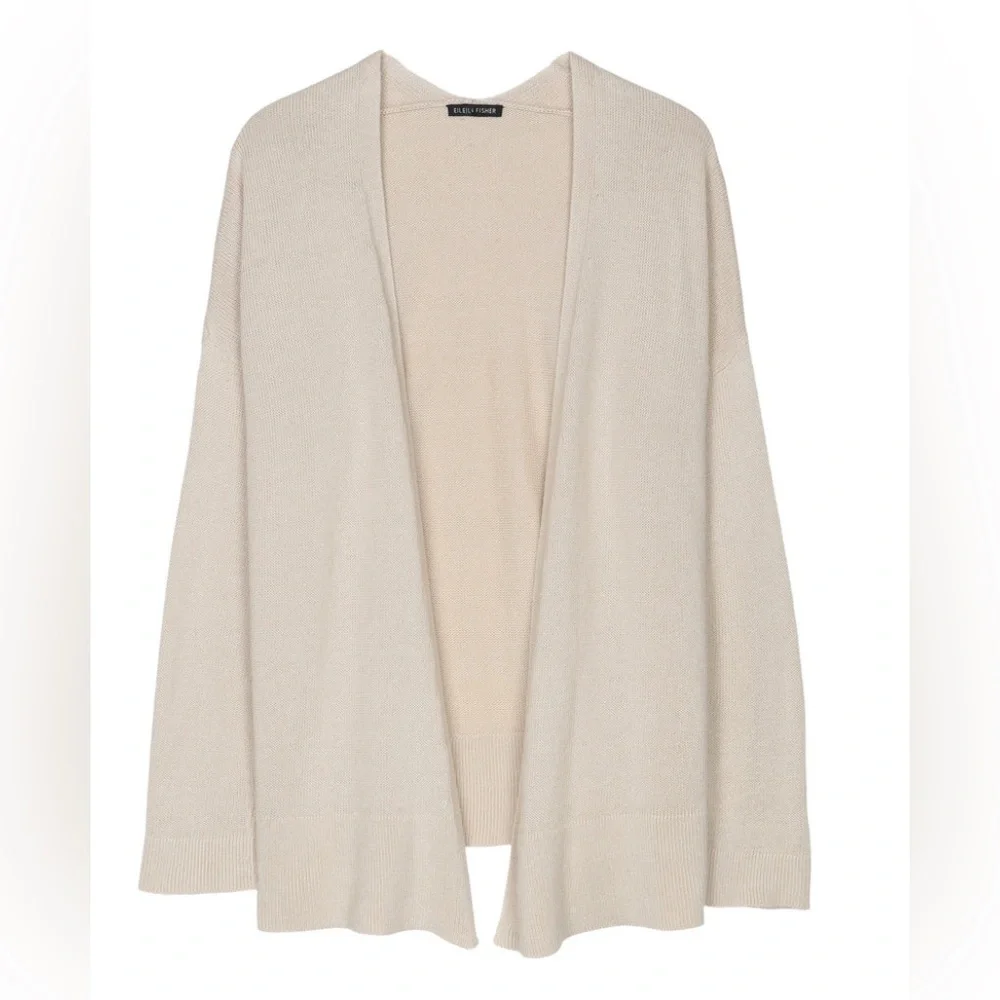 Eileen Fisher Organic Linen Cotton Cardigan🖤 - Picture 1 of 12